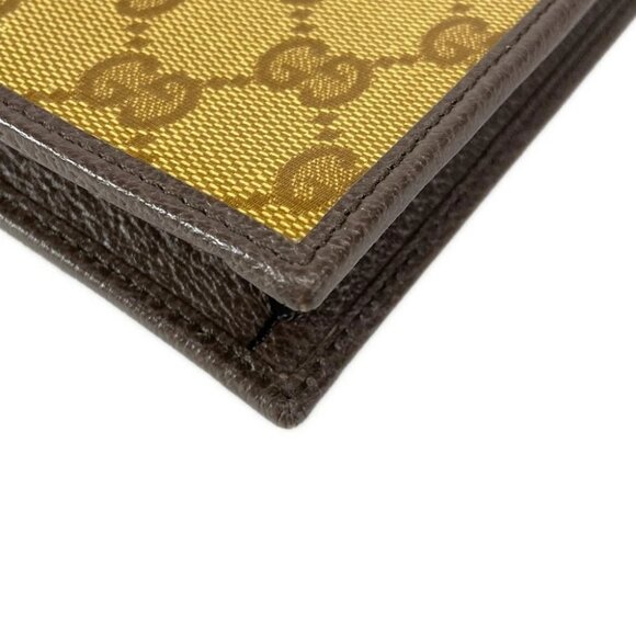 GUCCI Crystal GG Light Brown White Dark Brown Coated Canvas Leather - Picture 12 of 16